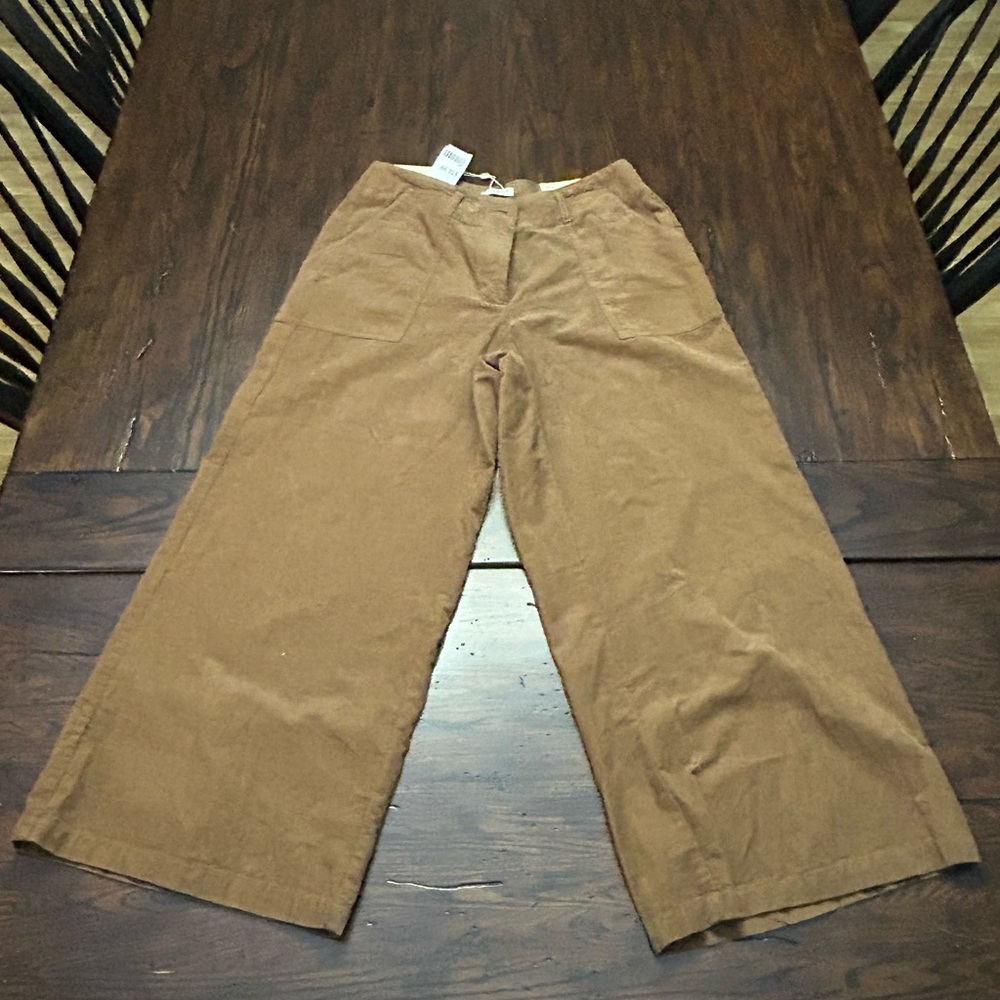 Max Studio Women's Brown Wide-Leg Cropped Pants